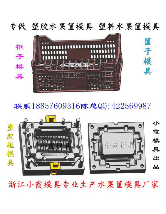 中国专做注塑模具 周转篮子塑胶模具小霞厂