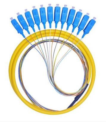 电信级12芯束状尾纤SC UPC单模束状长1.2米可订做ST LC FC
