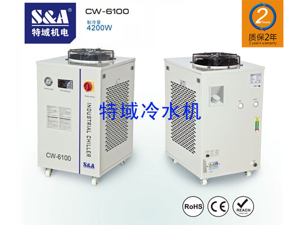 S&A 工业循环冷水机用于冷却UV卷材机