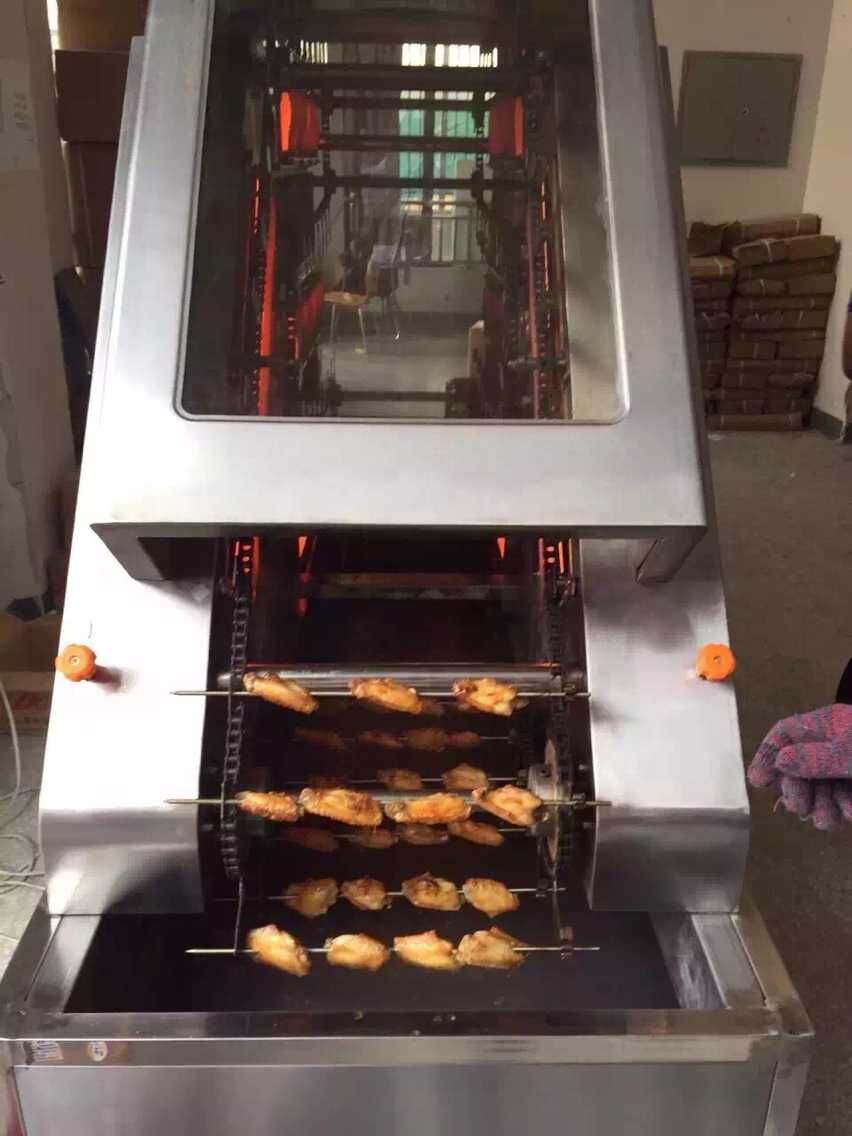 翻转式烤肉串机器|链条式烤肉串机器|叉烧烤排骨串机器|北京链条式烤串机器