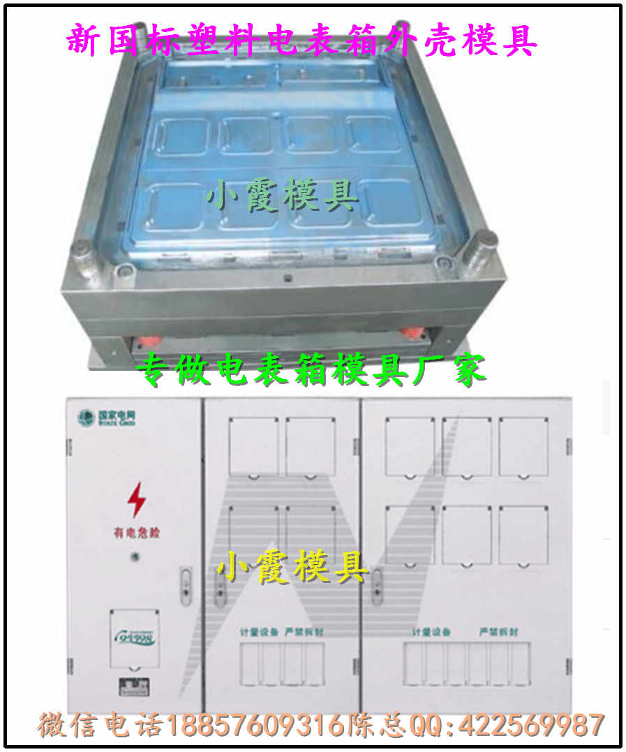 浙江模具 国网标准单相8电表箱注塑模具专业厂家