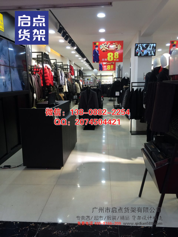 品牌男装太平鸟货架布局,km货架布局
