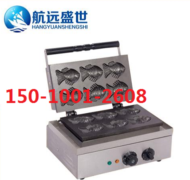 做鱼形状糕点机器北京鱼形蛋糕机双板小鱼饼设备