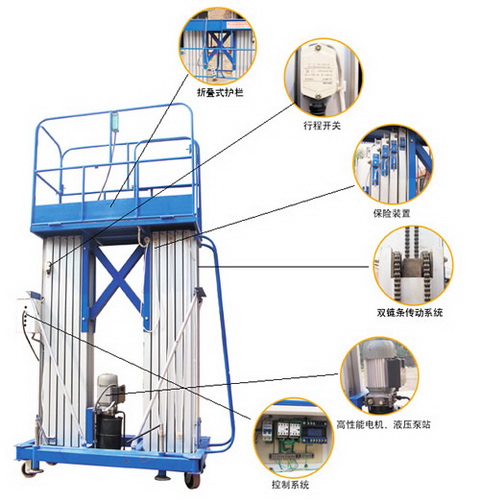 昆明铝合金液压升降机云南铝合金升降平台大理升降机价格