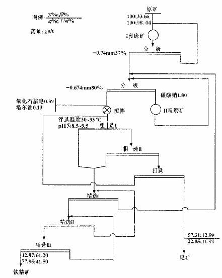 铂思特贫细赤铁矿的分选流程，鲕状赤铁矿石深度还原工艺