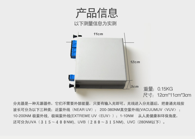 电信级PLC插片式分光器1分4