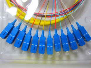 SC/PC电信级光纤尾纤束12色