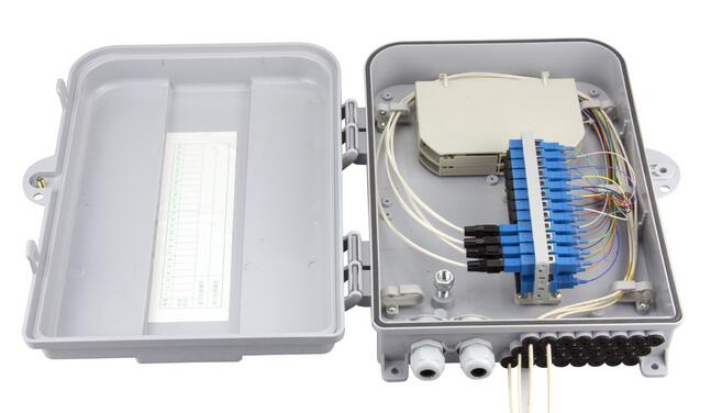 供应集成式塑料光纤分纤箱 12芯24芯48芯光纤分纤箱