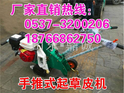 广西北海本田汽油机起草皮机 手推起草机绿化机械 草坪移植机推草机  产量高 起草深度角度可以调节