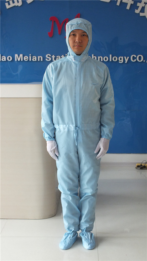 威海无尘防静电连体服，美安防静电服图片