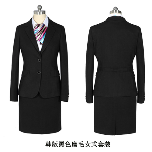 定做女式韩版修身西服套裙 白领正装西服套装订做