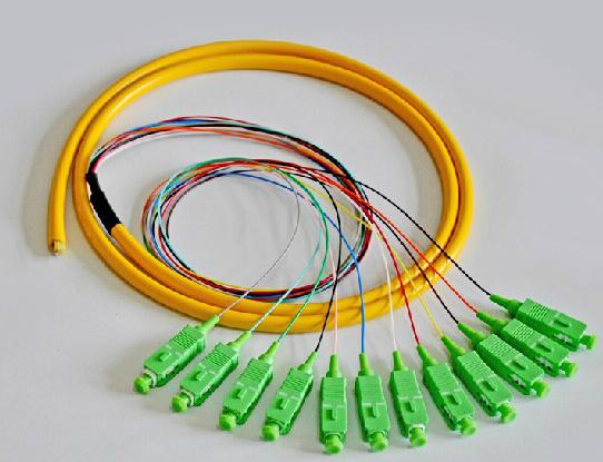 12芯束状尾纤SC APC 电信级别单模1.5米 可定做接头