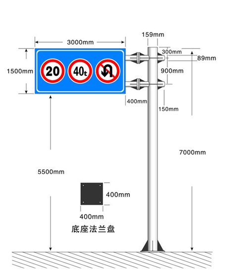 八角杆  监控杆专业生产标志杆