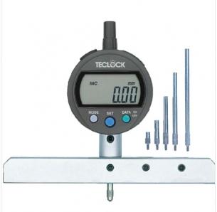 供应日本Teclock得乐DMD293J数显深度表220*0.01mm钢球测针深度计