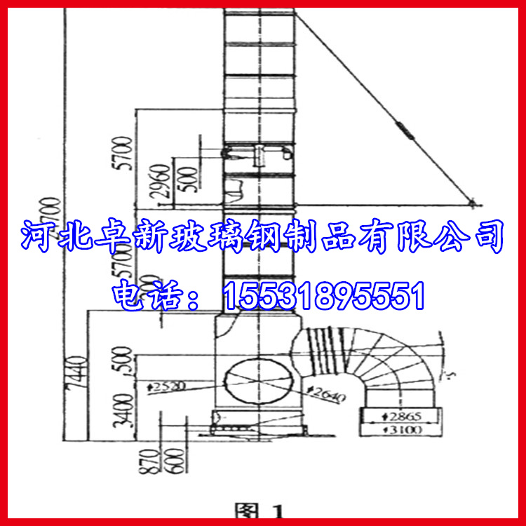 南通直销玻璃钢烟囱耐高温耐腐蚀玻璃钢烟囱化工等行业烟气处理