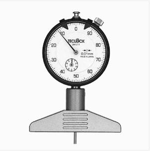 供应日本Teclock得乐DM211深度表10*0.01mm圆柱平头深度计