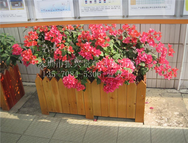广东规模大的木质花盆生产基地——广州户外高脚花盆