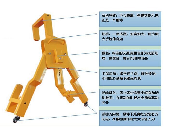 汽车锁-供应三爪车轮锁 货车专用加厚钢板锁价格