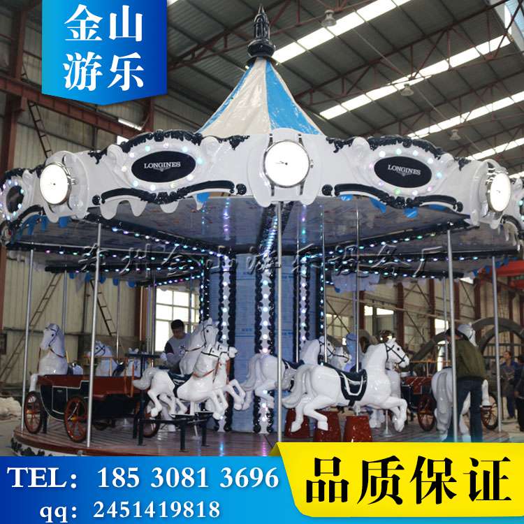 庙会可移动转马 大型豪华旋转木马价格