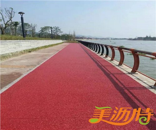 武汉陶瓷颗粒路面,武汉彩色陶瓷颗粒直销,上海尚景辉