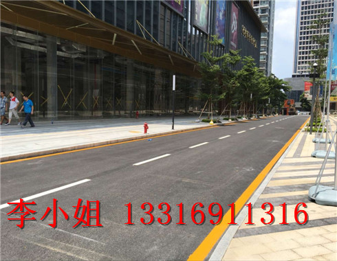 岗头汽车4S店停车场划线 划网格线 划禁止停车