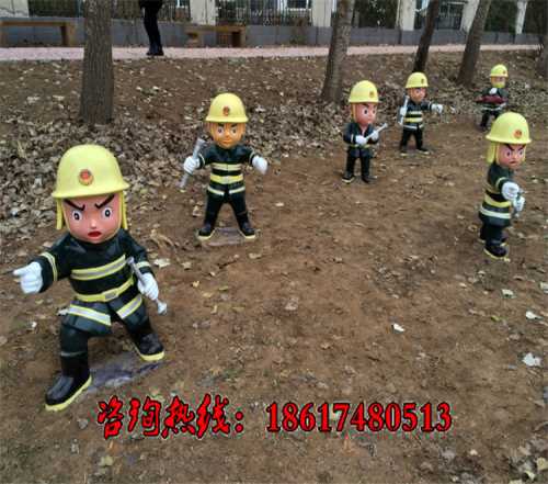 剪影消防主题雕塑厂家_消防主题雕塑_曲阳县向雷雕塑有限公司
