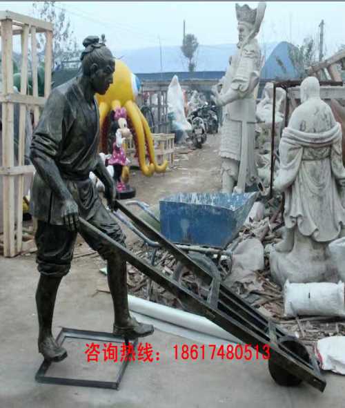 农民雕塑图片_农耕雕塑价格_曲阳县向雷雕塑有限公司