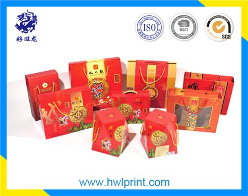 年货礼品包装彩盒定制 土特手提大礼包 精装礼品包装盒好旺龙供