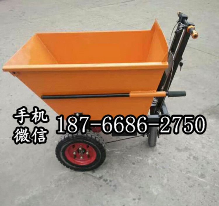 福建莆田手推式工程翻斗车 小型建筑工地用自卸搬运车 土方混凝土砖头运输车