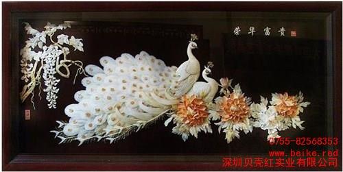 大连贝雕花鸟画收藏 贝雕花鸟画供应 贝壳红供