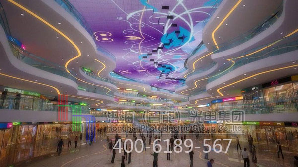 北京LED天幕屏|天幕显示屏|天幕LED屏|洪海专利户外广告设备