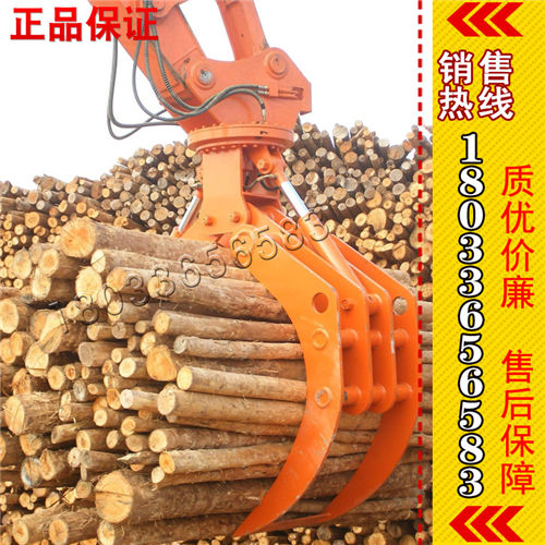 抓木器安装 卡特抓木器图片 挖掘机抓木器