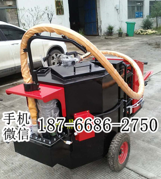 宁夏中卫DC350型沥青路面灌缝机价格 大容量手推式路面灌缝机 车载式电动搅拌灌缝车