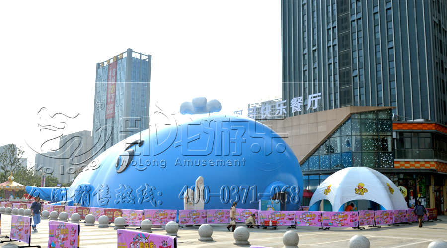 鲸鱼岛乐园图片 郑州卧龙品牌 百万海洋球现场
