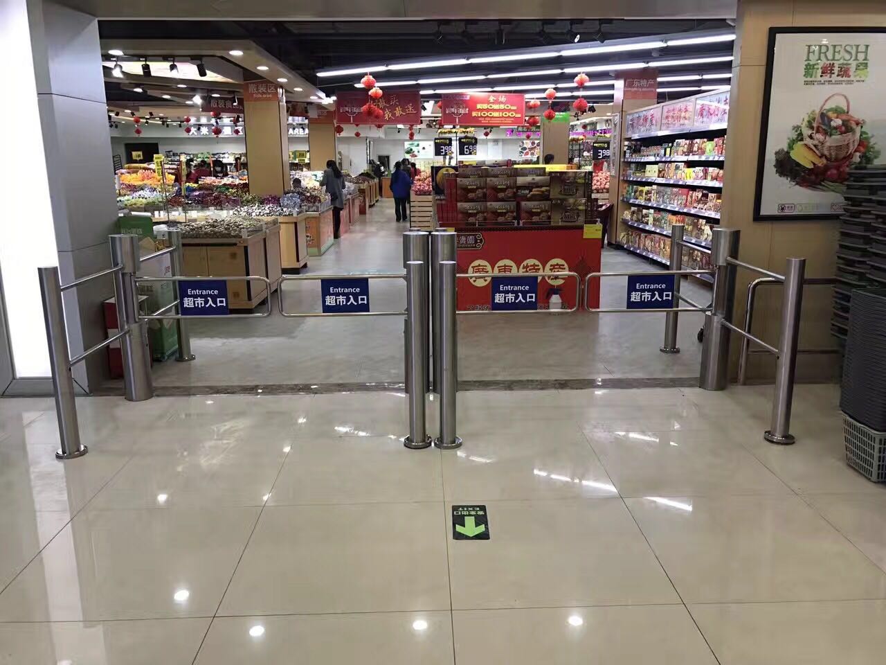 双红外超市入口感应门,雷达两柱超市感应门