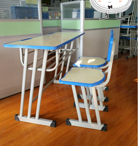 合肥圆管铁架课桌椅折叠桌钢木结构培训班专用课桌椅批发