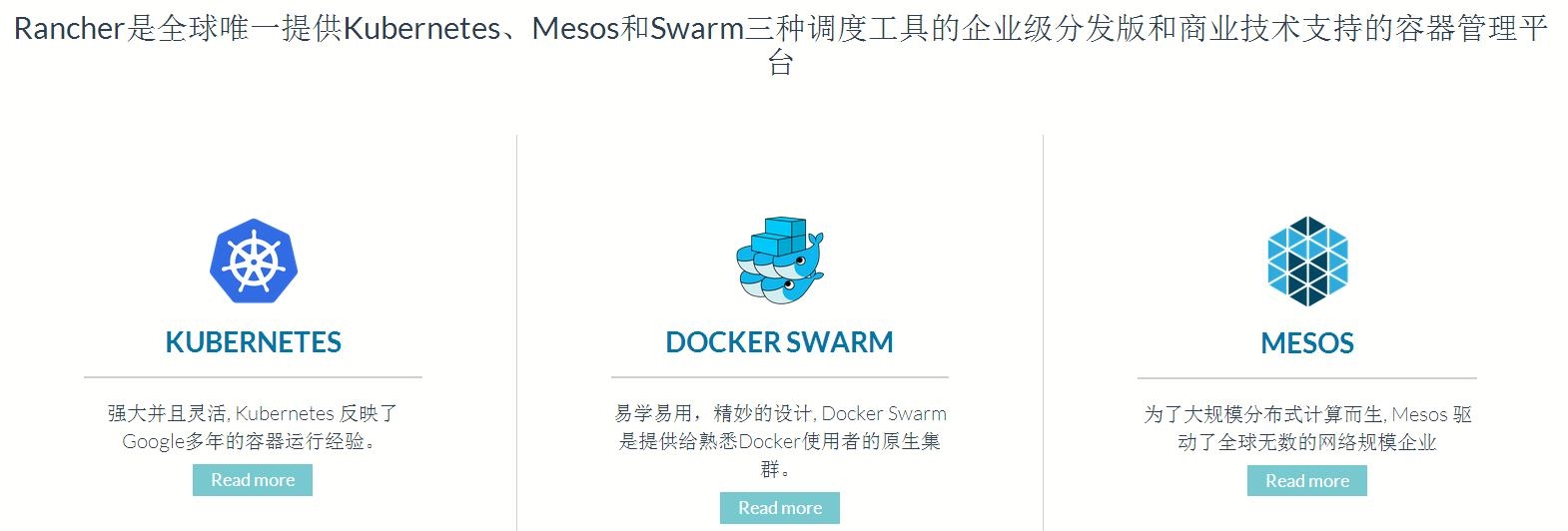 Rancher容器云平台的效果，选择Rancher