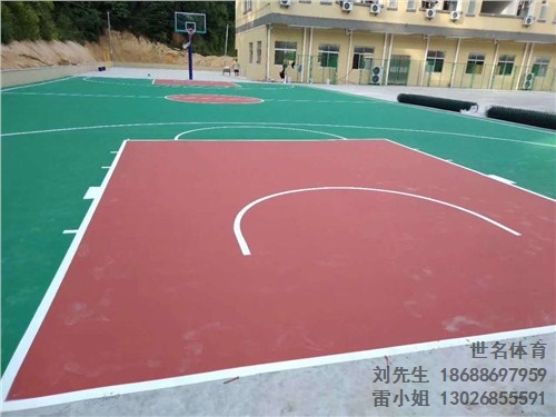 丙烯酸篮球场做法 丙烯酸篮球场施工方法 世名供