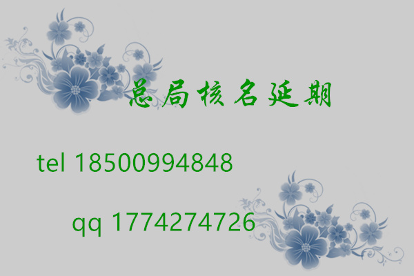 总局核名延期代理