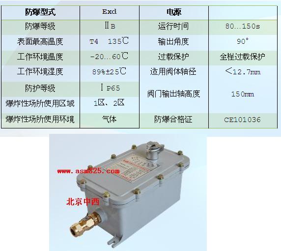 中西防爆风阀执行器 型号:KB02-BDF-25F-24S库号：M211335