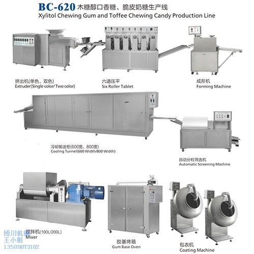 木糖醇口香糖生产线_木糖醇口香糖成形生产线__博川供