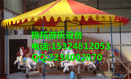 漂亮神气的旋转木马报价 简易折叠转马价格