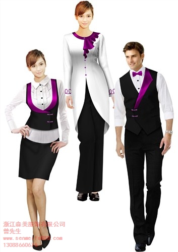 酒店工作服浙江专业订做职业装工作服温州服务员工作服森美供