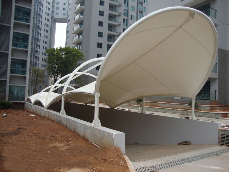 商品房小区地下停车场膜结构，飞雨膜提供