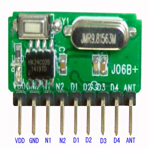 自带解码远距离超外差无线接收模块J06B+