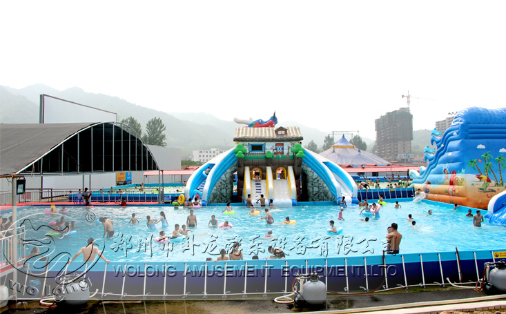 水上游乐设施厂家卧龙游乐支架游泳池价格