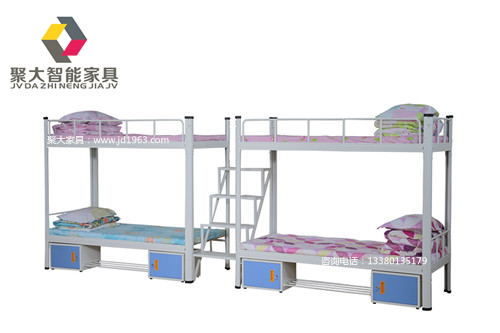 浦东宿舍床厂家 浦东双层铁床供应商 广东聚大家具