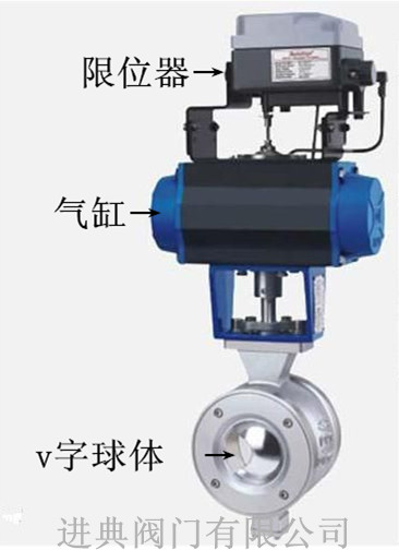 双作用气动v型调节球阀