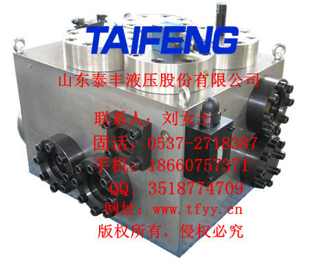 集成块液压系统规格型号价格二通插装阀阀块、泰丰TFJK系列集成块