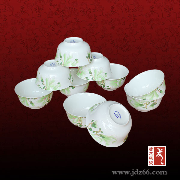 景德镇陶瓷餐具品牌厂家，陶瓷寿碗定做图片